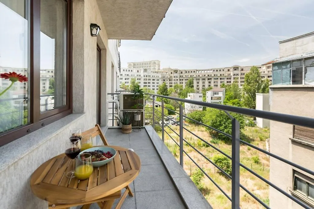 Bright 1Br Flat - New Midtown Building + Terrace Daire Bükreş 0*,
